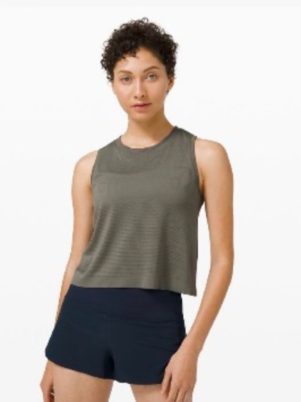 Lululemon Swiftly Breathe Crop Tank Top w/Chicago / Size 10